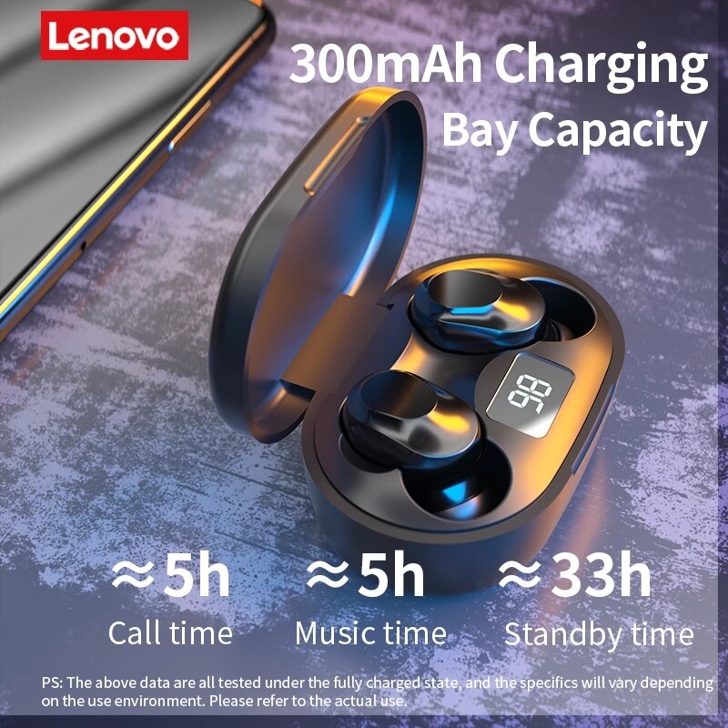 Lenovo XT91 TWS Wireless Bluetooth Earphones Noise Reduction Touch Control Music Headphones Power Display With Mic