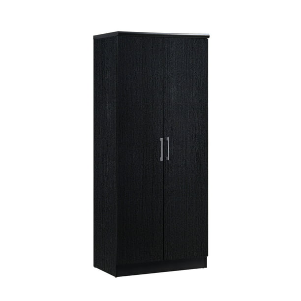 Wardrobes 2 - Door Wardrobe with 4 - Shelves, Mahogany 17.00 X 31.50 X 72.00 Inches