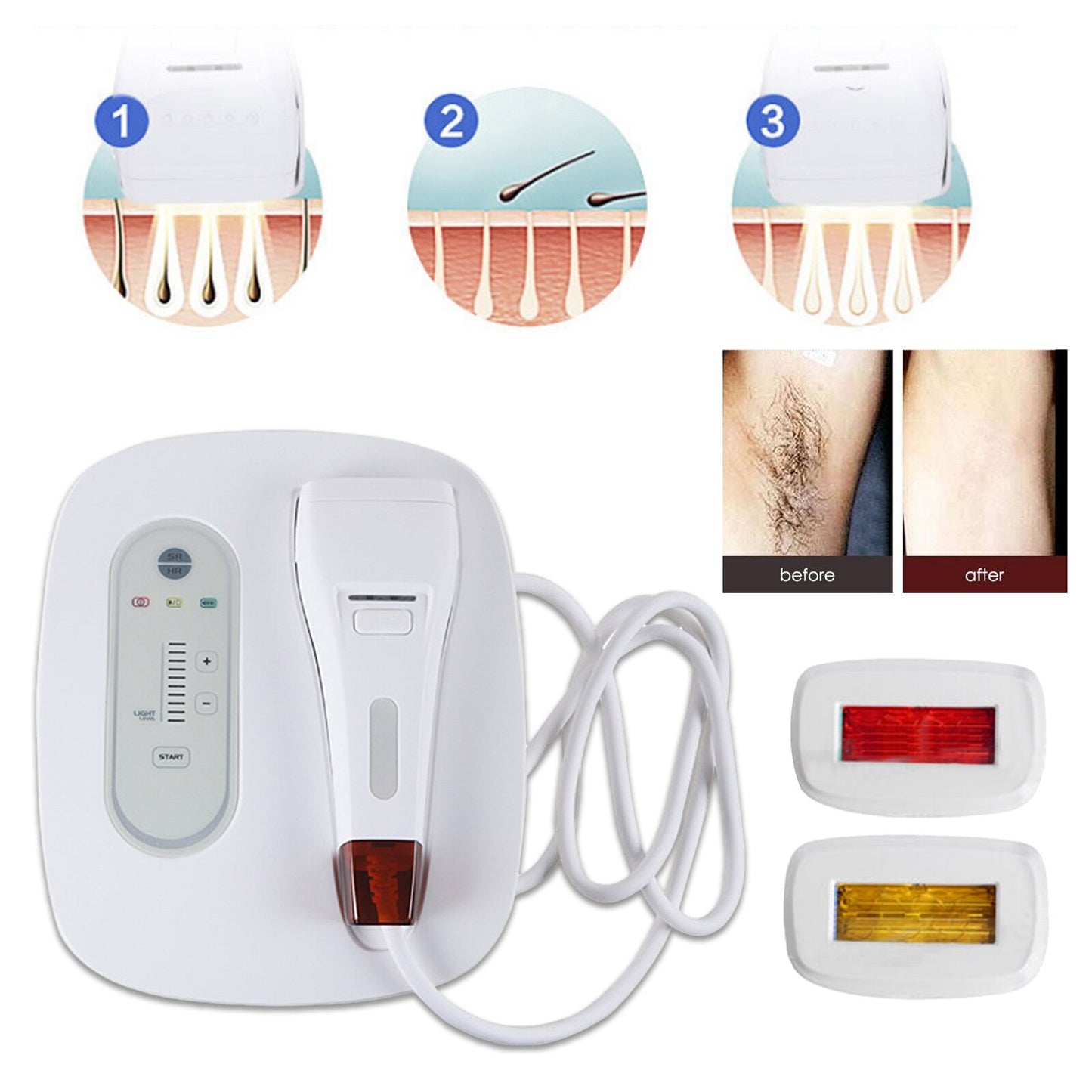 IPL Permanent Hair Removal IPL Laser Painless Epilator Permanent Skin Rejuvenation Machine Women Trimmer Electric Depilador