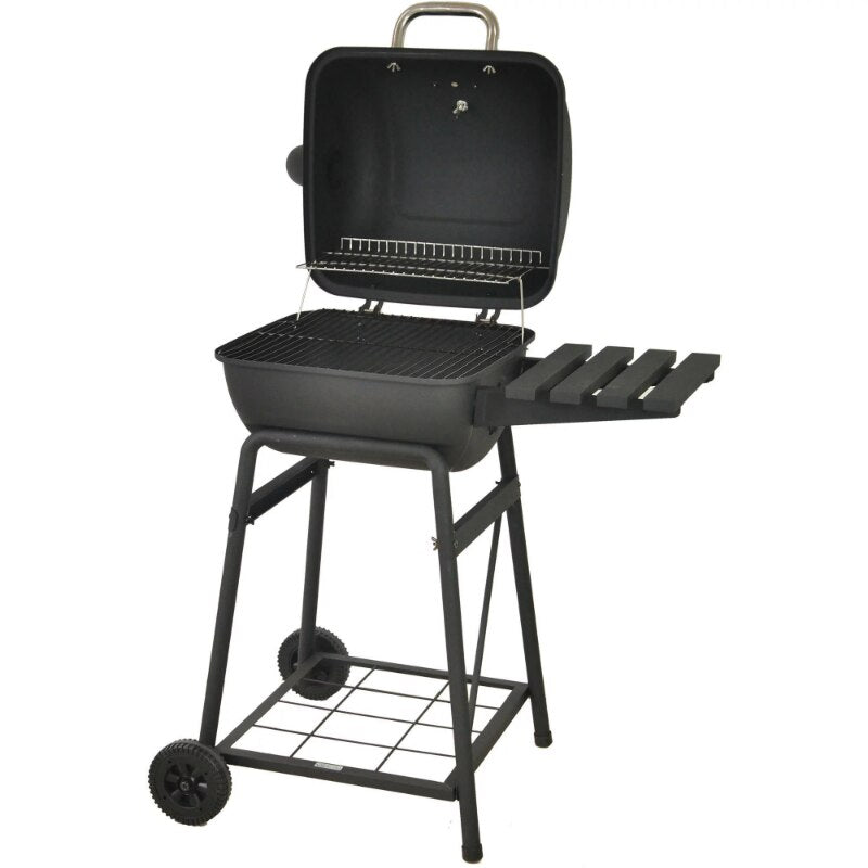 RevoAce 26&quot; Mini Barrel Charcoal Grill with Side Shelf, Black, CBC1760W charcoal grill  barbecue  bbq grill outdoor