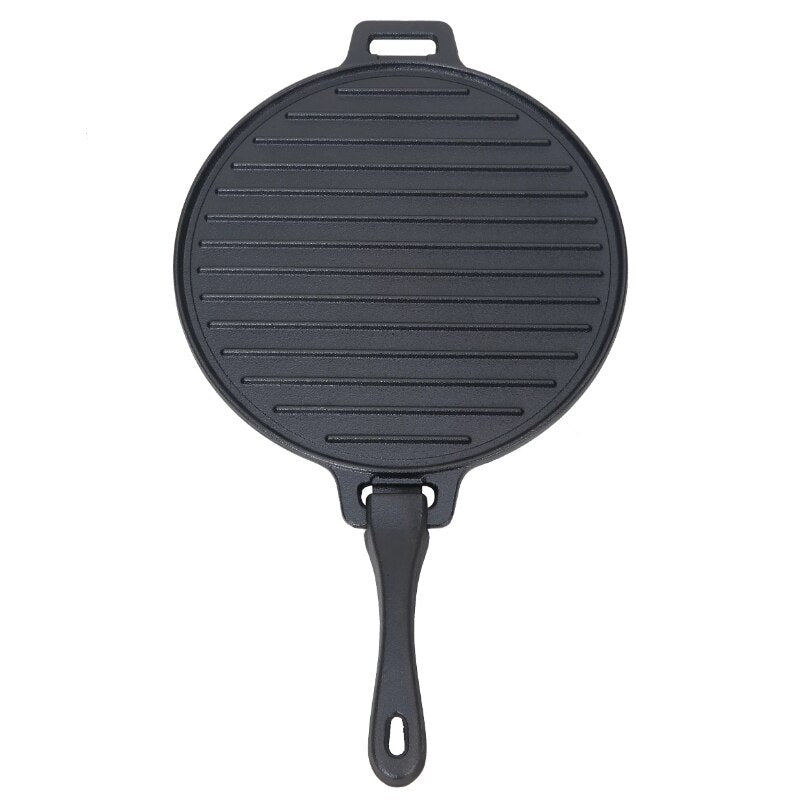 Ozark Trail 4-piece Cast Iron Skillet Set with Handles and Griddle, Pre-seasoned, 6&quot;, 10.5&quot;, 11&quot;