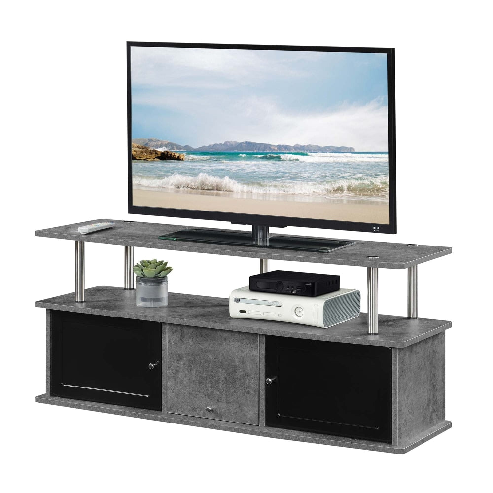 Convenience Concepts Designs2Go TV Stand with 3 Cabinets for TVs up to 50&quot;, Cement