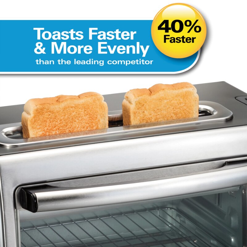 Hamilton Beach 2-in-1 Oven &amp; Toaster, Space-Saving Design, 31156