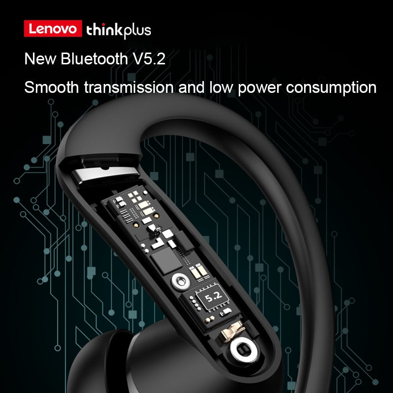 Original Lenovo T50 TWS Headphones Earhook Type Wireless Bluetooth Earphone Noise Reduction Headsets 300mAh Long Standby Earbuds