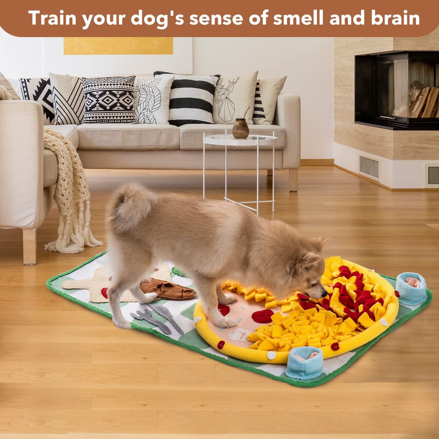 Mewoofun Snuffle Mat for Dogs Smell Training Mat Slow Eating Mat Puzzle Toys Encourages Natural Foraging Skills Great Design