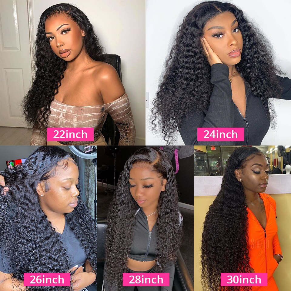 Jerry Curly Human Hair Wig Transparent Lace 4X4 Lace Closure Wigs For Women Pre Plucked Deep Kinky Curly Human Hair Wigs 180%