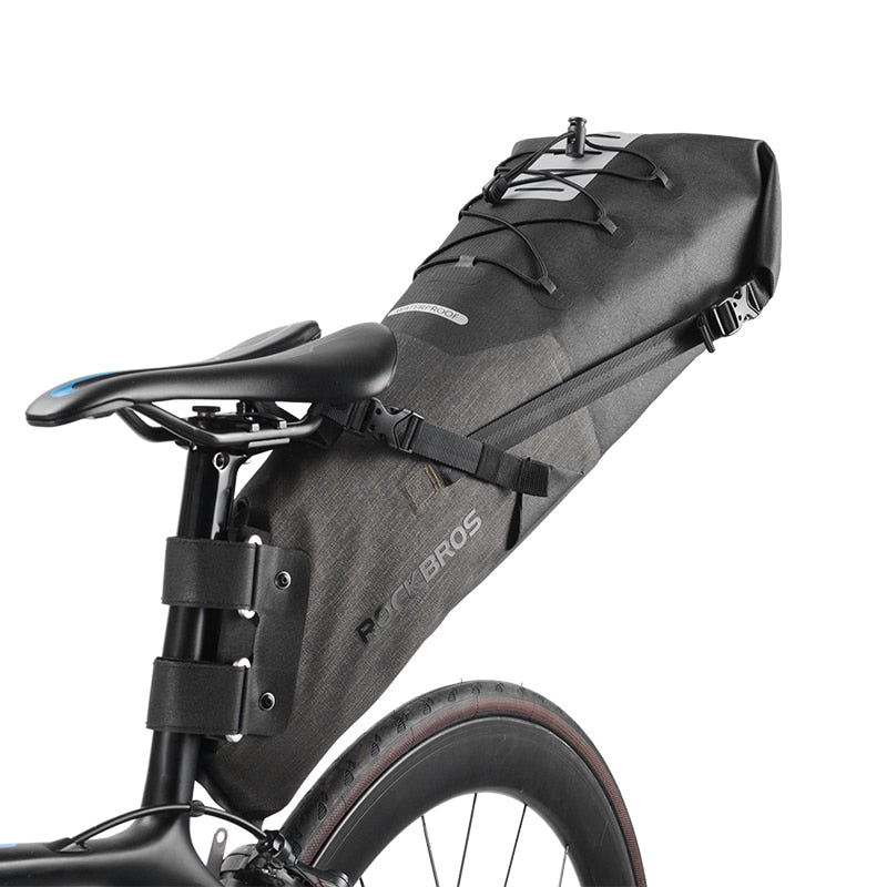 ROCKBROS Bike Bag Waterproof Reflective 10L Large Capacity Saddle Bag Cycling Foldable Tail Rear Bag MTB Road Trunk Bicycle Bag