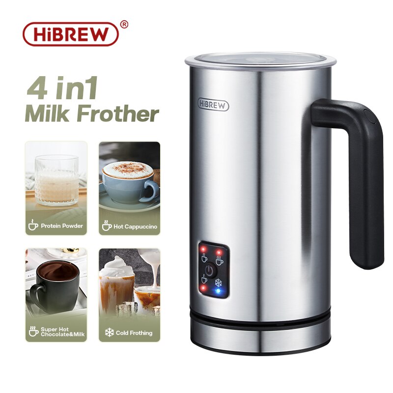 HiBREW 4 in 1 multiple Capsule Machine Full Automatic With Stainless Steel Hot &amp; Cold Milk Foaming Machine M3