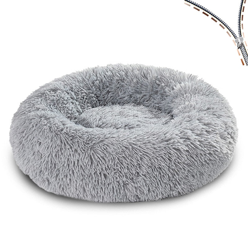 Removable Dog Bed Long Plush Cat Dog Beds for Small Large Dogs Cushion Sofa Winter Warm Pet Kennel Fluffy Sleeping Dogs Beds Mat