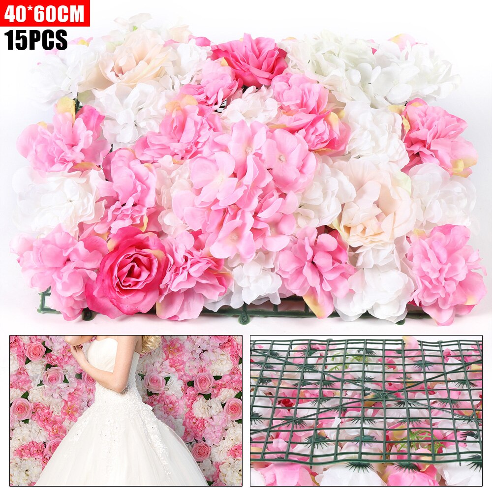 Hot Sale Artificial Flower Wall Panel Backdrop For Photo Background Party Wedding Decor Home Festival Decoration