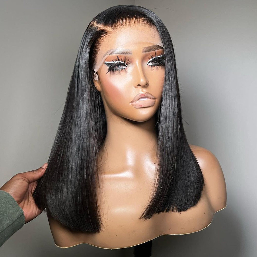 Bob Wig Lace Front Human Hair Wigs 13x4 Lace Frontal Wig 5x5 Lace Closure Straight Wig Glueless Wig Human Hair 10-14 Inches