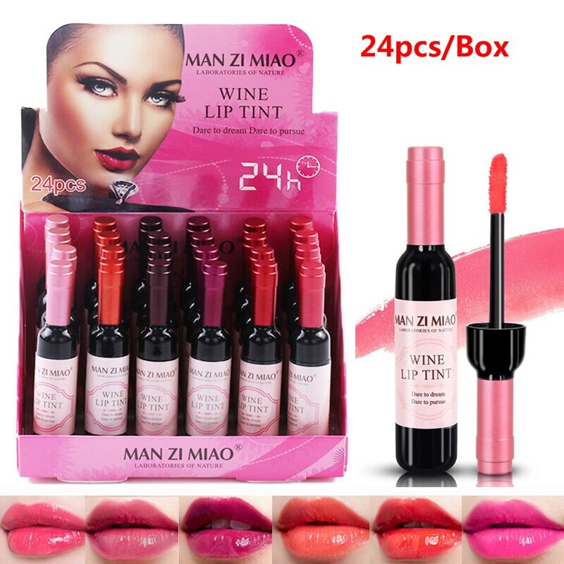 24pcs Matte Lipstick Set Free Shipping Waterproof Lip Tint Long Lasting Makeup Gloss Wholesale Bulk Batom