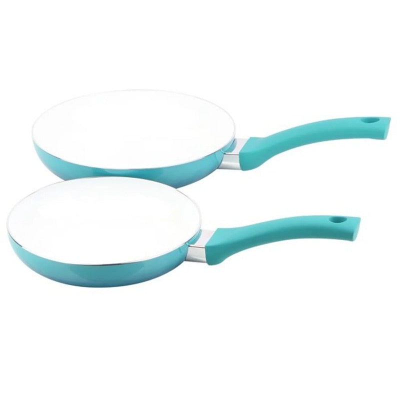 Ceramic Nonstick 12 Piece Cookware Set, Teal Ombre, Hand Wash Only  Pots and Pans