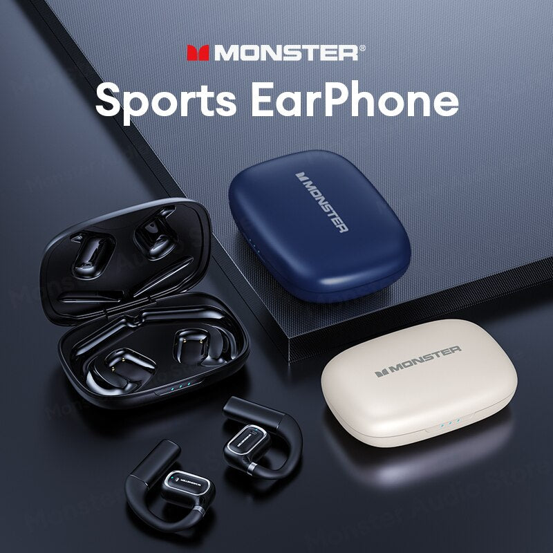 Monster XKO01 Sports Earhook Earphones Bluetooth 5.3 Wireless Headphones HiFi Stereo Noise Reduction Music Gaming Earbuds