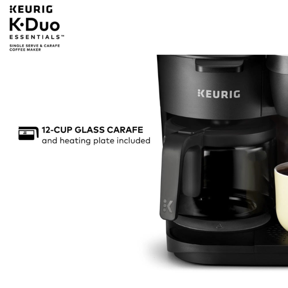 Keurig Coffee Makers Kitchen Appliances K-Duo Essentials Single Serve K-Cup Pod &amp; Carafe Coffee Maker Black