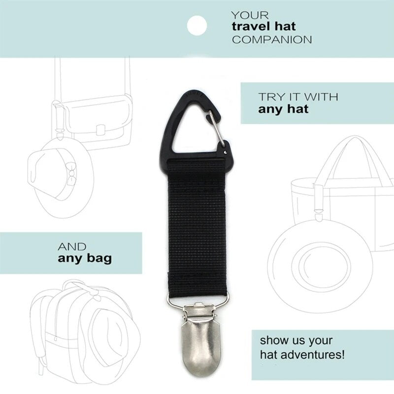 Hat Clip For Traveling Hanging on Bag Handbag Backpack Luggage for Kids Adults Outdoor Tools Travel Beach Accessories