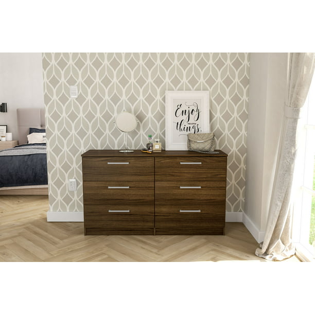 Juliette Modern 6 Drawer Double Dresser, Durable and Strong,80.23 Lb,50.20 X 14.92 X 29.25 Inches