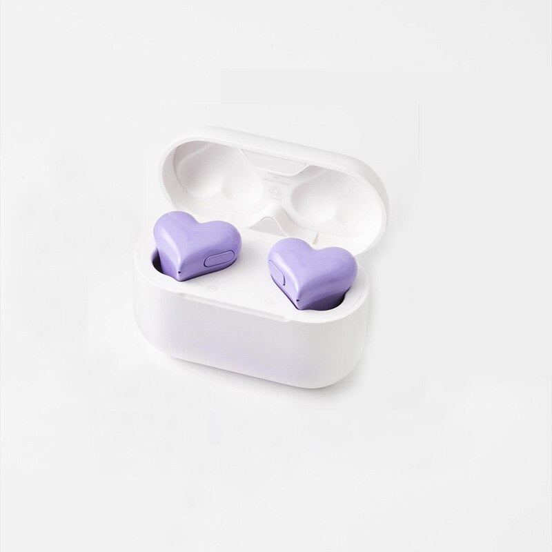 AX30 New Heart Shaped Wireless Design Girls In Ear Wireless Bluetooth Earphones Cute And Fashionable Appearance