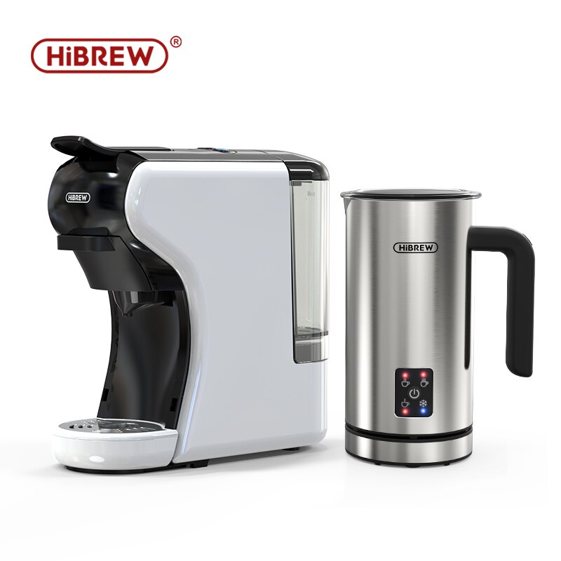 HiBREW 4 in 1 multiple Capsule Machine Full Automatic With Stainless Steel Hot &amp; Cold Milk Foaming Machine M3