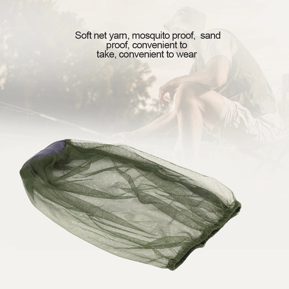 Outdoor Fishing Cap Anti Mosquito Net For Face Mosquito Insect Repellent Hat Bug Mesh Head Net Face Protector Travel Camping Cap