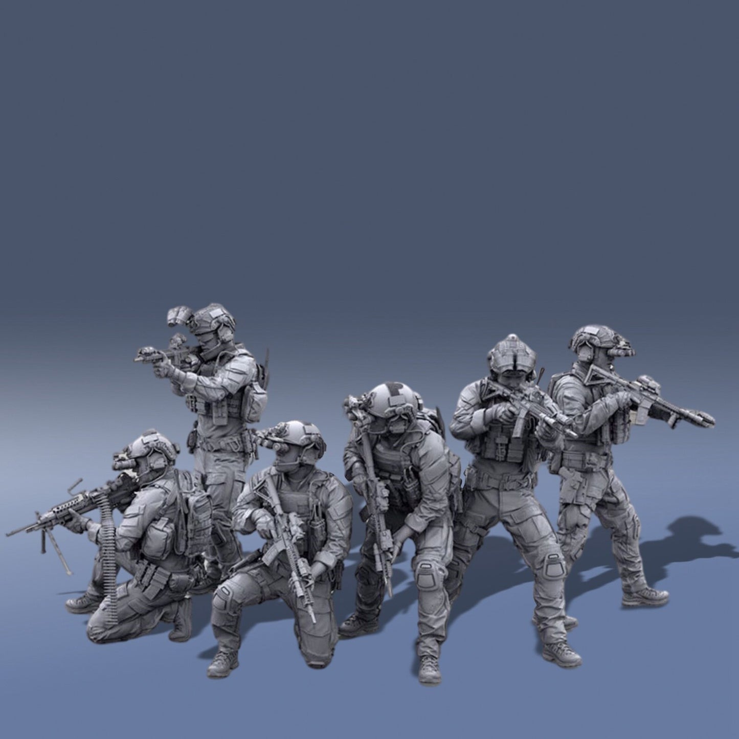 New 1/35 Resin Figures Modern US special forces soldiers 6 man Unassembled Unpainted DIY model gifts for children