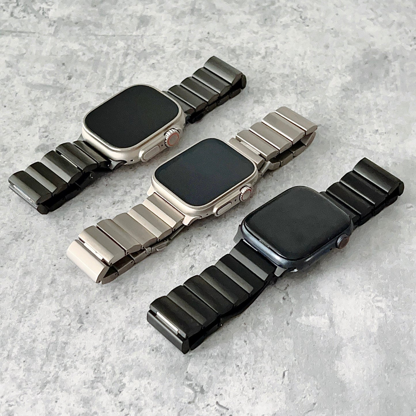 Men Luxury Strap For Apple Watch Ultra 49mm Band 8 7 45mm Wristband Titanium Metal Bracelet for iWatch Series 6 5 4 se 44mm 42mm