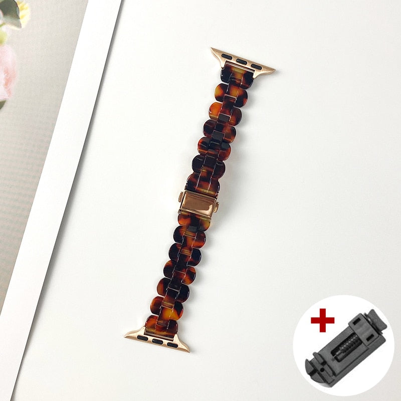 Transparent resin slim strap for iwatch Ultra 49mm 6 series 5 4 44 40mm for apple watch band 7 8 41 45mm 42 38mm lady bracelet