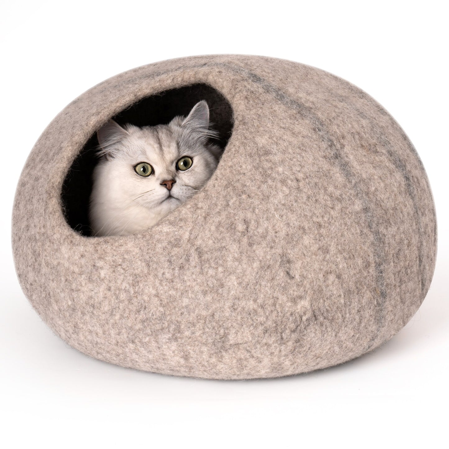 Mewoofun Premium Felt Cat Bed Cave Handmade 100% Merino Super Soft Wool Bed for Cats and Kittens Multi-Color In USA Warehouse