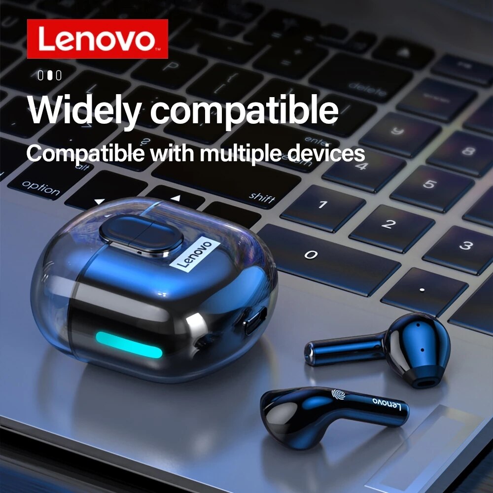 Lenovo LP12 Wireless Bluetooth Earphones Headsets Reduce Noise Waterproof Sweatproof HiFi Music Earbuds Dual Stereo Headphones