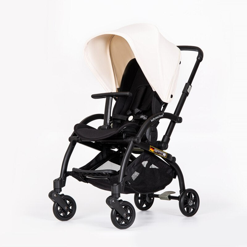 Baby Stroller For Travel Portable Folding Pram Infant Trolley Two Way Push City Cart For Baby Girl Boy With Big Shopping Basket