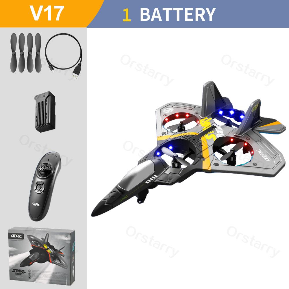 2023NEW V17 RC Remote Control Airplane 2.4G Remote Control Fighter Hobby Plane Glider Airplane EPP Foam Toys RC Drone Kids Gift