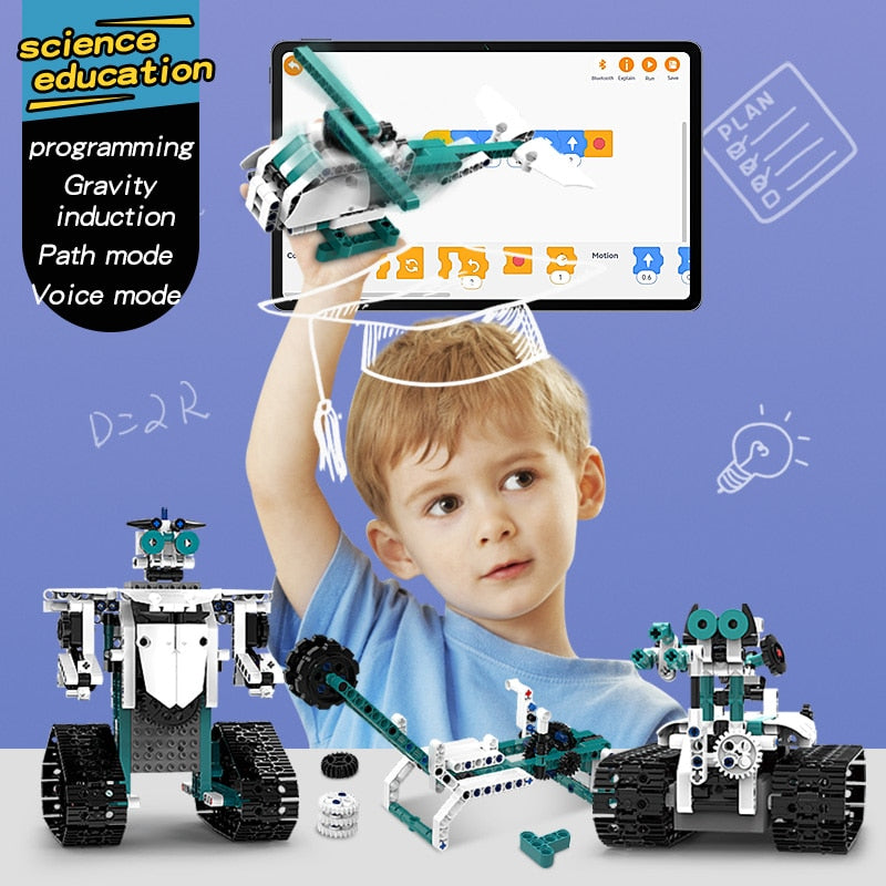 Technical K96152 Intelligent Robot APP Remote Control Bricks Building Blocks Programming Toys For Kids Gift Educational Sets