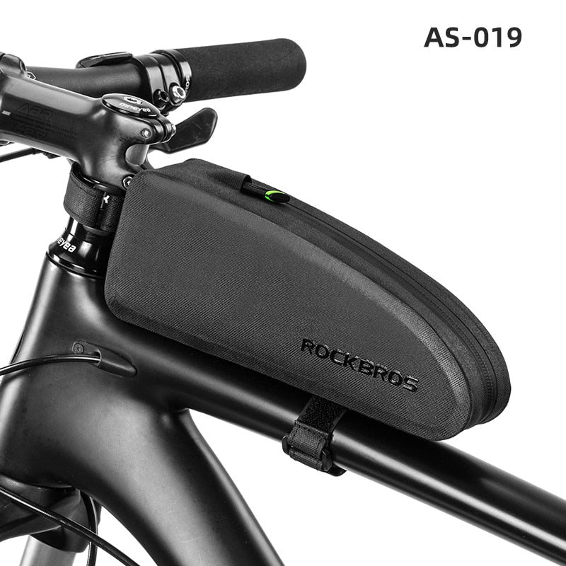 ROCKBROS Bicycle Bag Waterproof Cycling Top Front Tube Frame Bag Large Capacity MTB Road Bicycle Pannier Black Bike Accessories