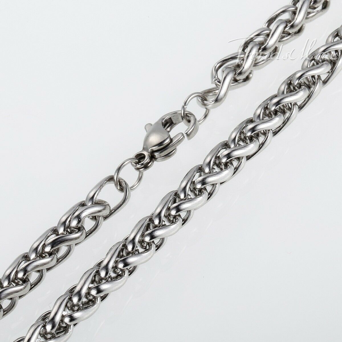 3/4/5/6/8mm Braided Wheat Link Chain For Men Women Stainless Steel Spiga Franco Necklace Hip Hop Jewelry 18-24inch dropshipping