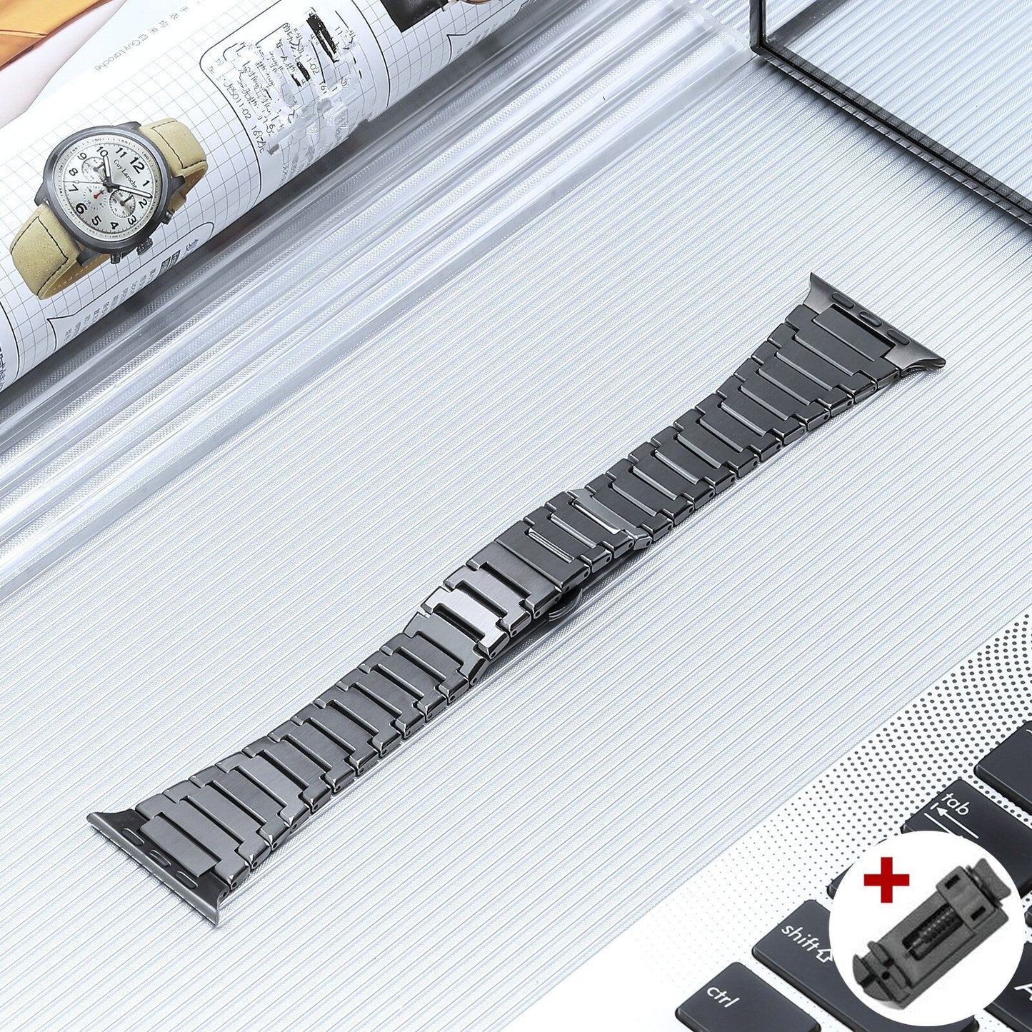 Titanium Band for Apple Watch Ultra 49mm Series 8 7 45mm 42 44mm Men Bracelet Luxury Strap for iWatch 6 5 4 3 2 SE 41mm 38 40mm