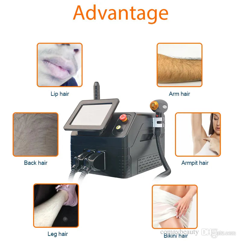 Diode 2 in 1 Pico Laser Diode Laser Hair Removal Machine Picosecond + 808 Q Switched Nd Yag Tattoo Removal  epilator for women