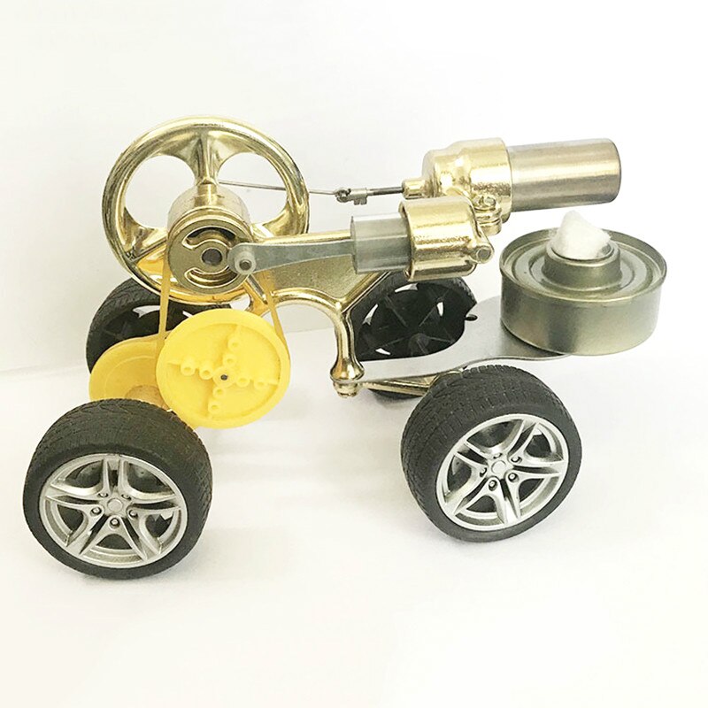 Steam Car Stirling Engine Model Physics Teaching Car Making Small Power Generation Bright Scientific Experiment Toy