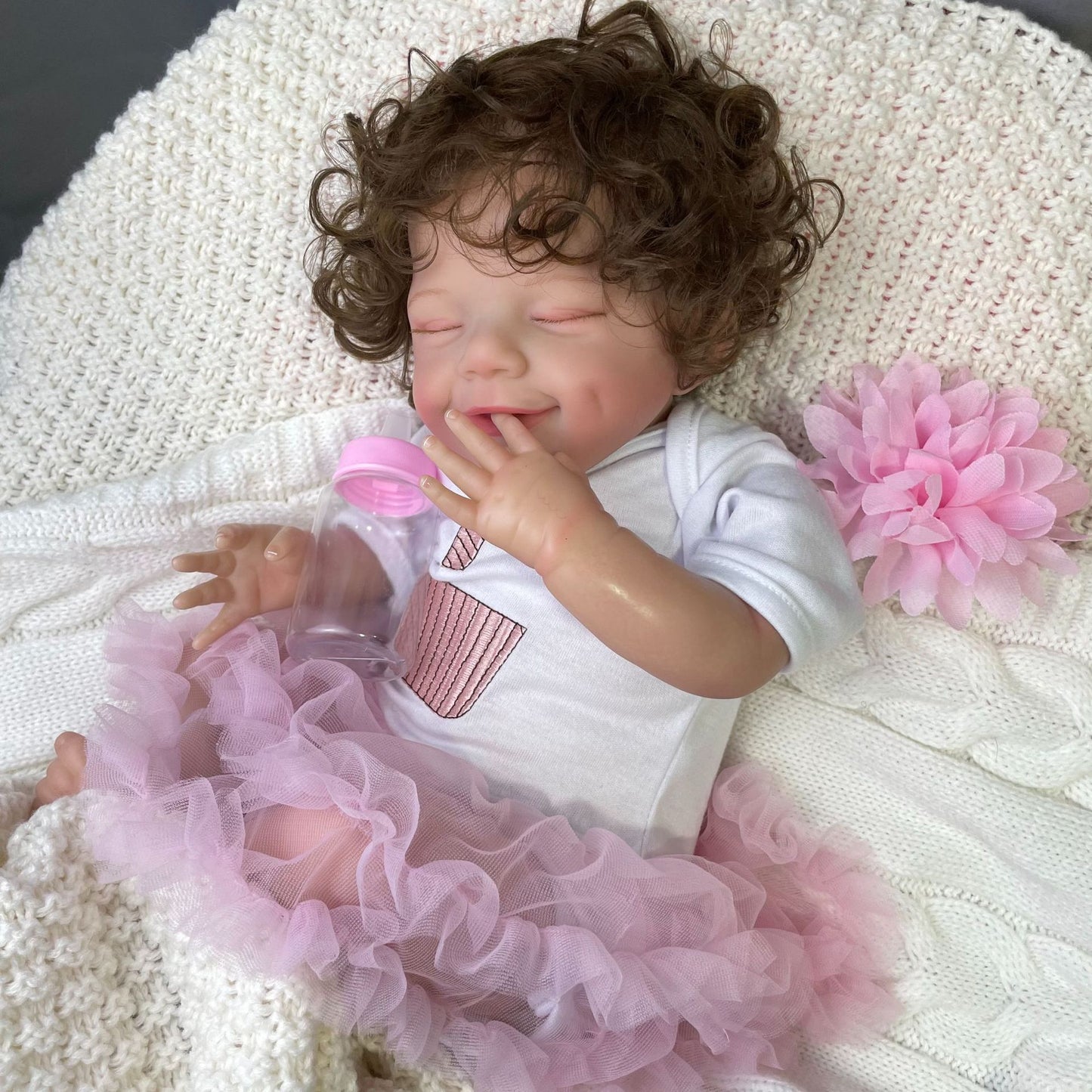 50cm New Arrival April Reborn Doll Reborn Simulation Reborn Baby April Real Baby Cry Babies Doll Love Dolls Silicone Vinyl Doll