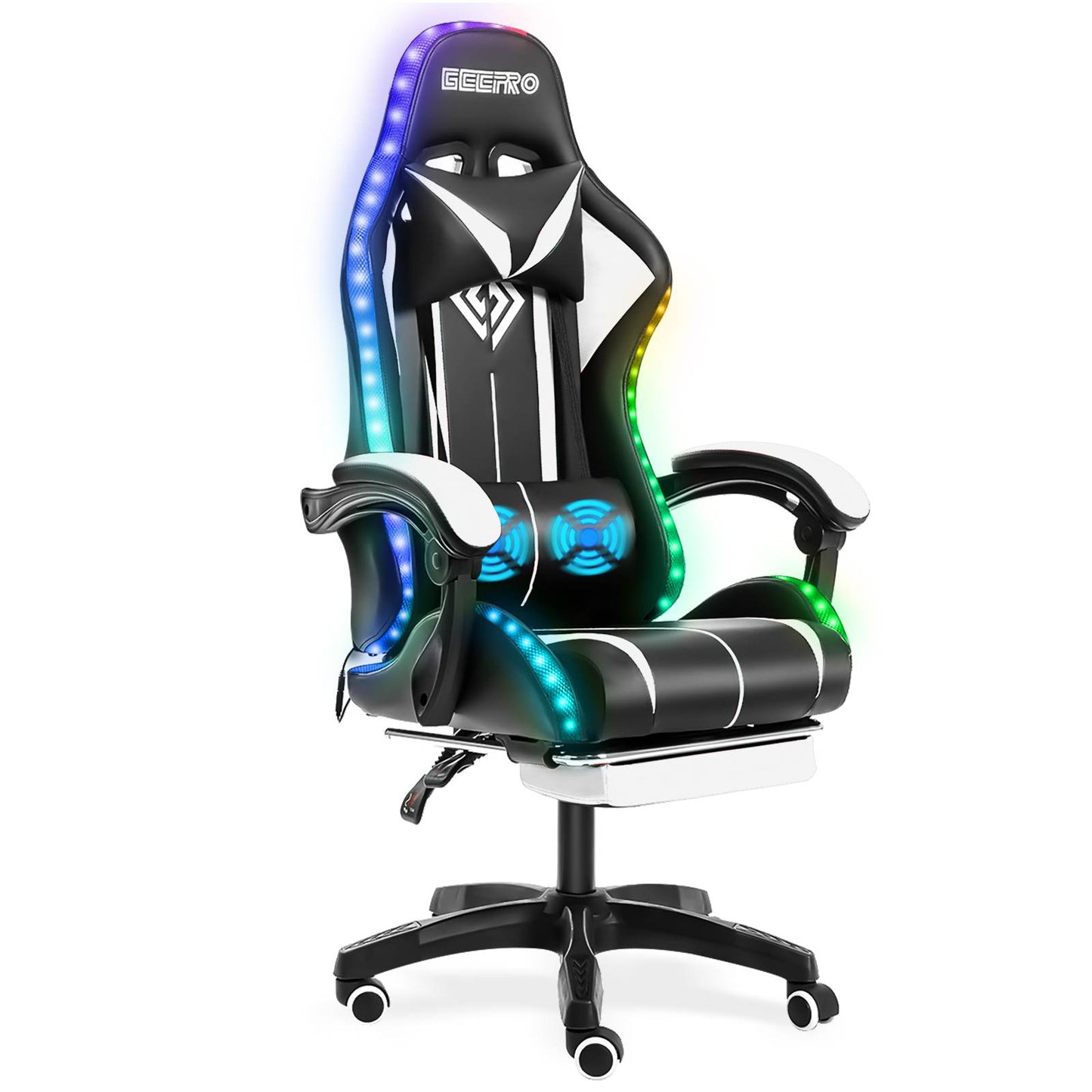 High Quality Gaming Chair RGB Light Office Chair Gamer Computer Chair Ergonomic Swivel Chair 2 Point Massage Gamer Chairs