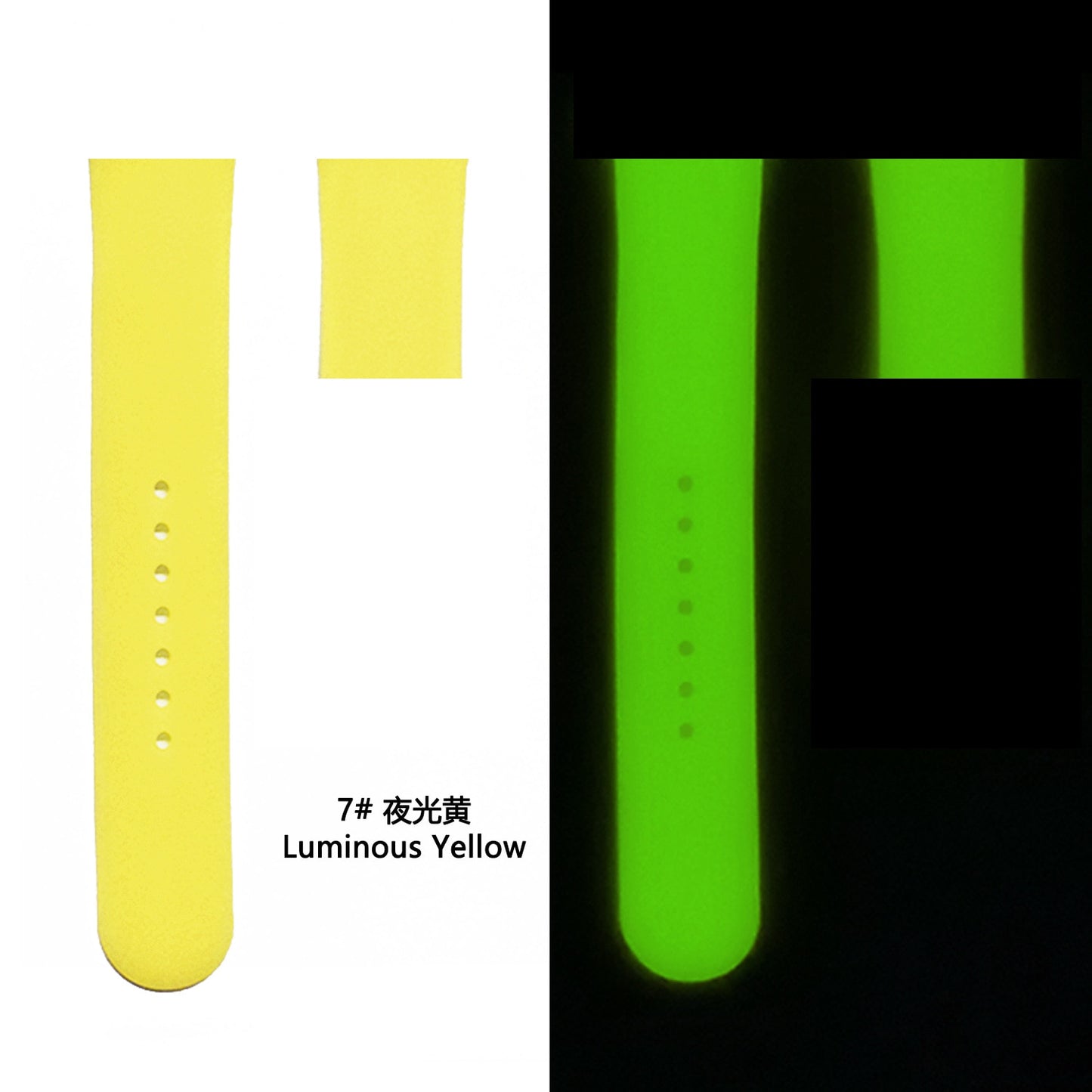 Luminous Silicone Strap For Apple Watch Band Ultra 49mm 8 7 45/41mm Sport Loop Bracelet For Iwatch 6 5 4 Se 44mm 42mm 40mm 38mm