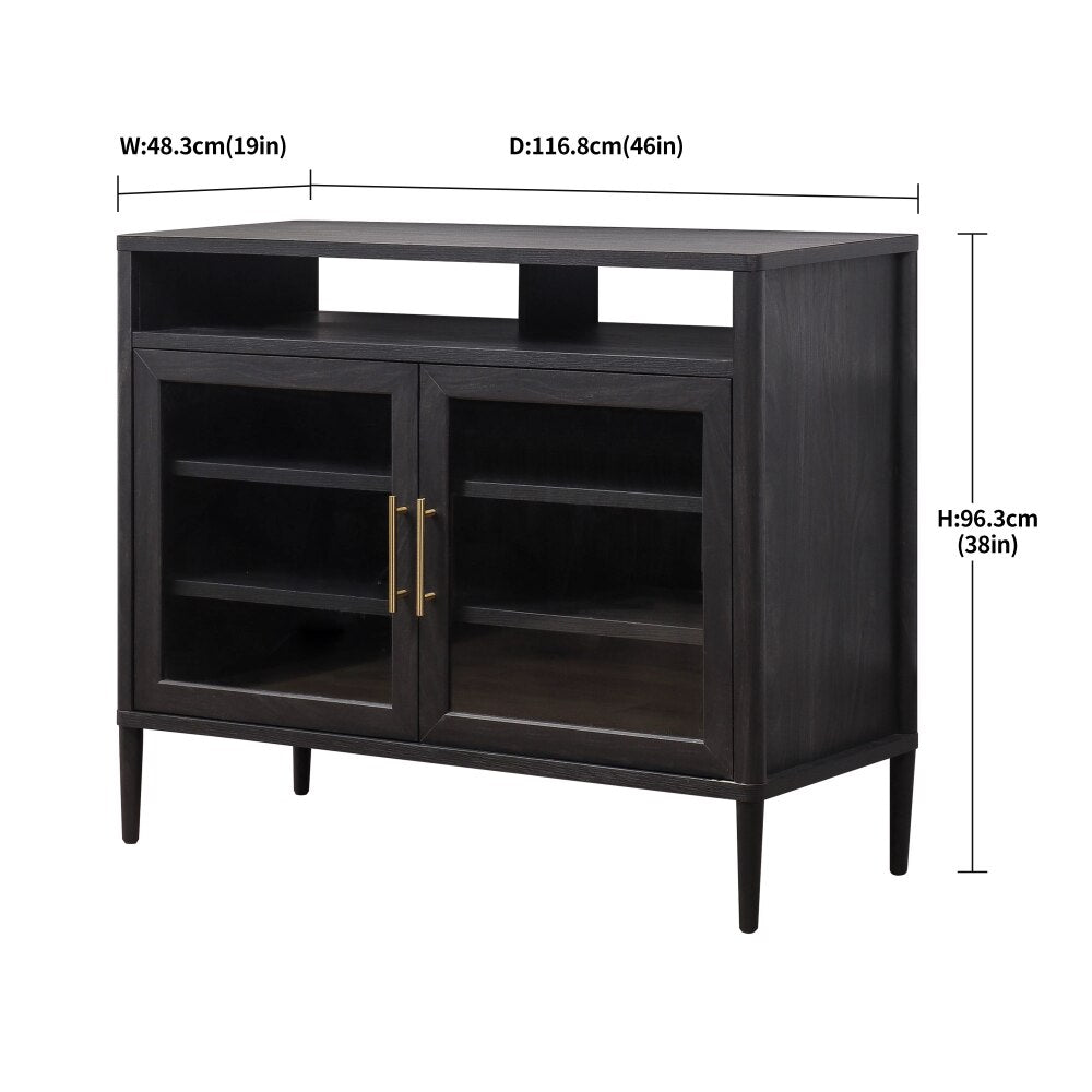 Sideboards Storage Buffet 46” In, Charcoal