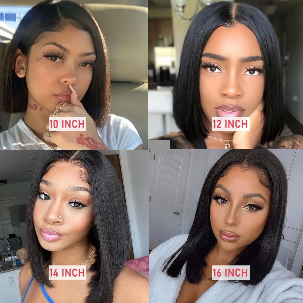 Short Bob Lace Frontal Wig Human Hair 13x4 Straight 180 Density Lace Front Wigs Short Bob Wig Human Hair Lace Frontal Wigs