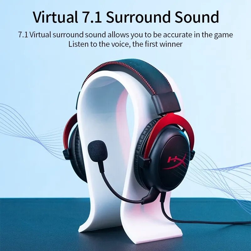 Original HyperX Cloud 2 II Gaming Wire Headset With HiFi 7.1 Surround Sound Microphone Gaming Headphone For PC PS4