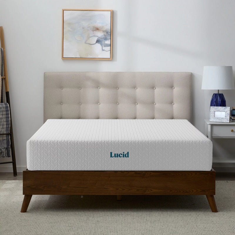 Lucid Refresh 10&quot; Dual-Layered Gel Memory Foam Mattress, Firm, Full bedroom furniture  matress