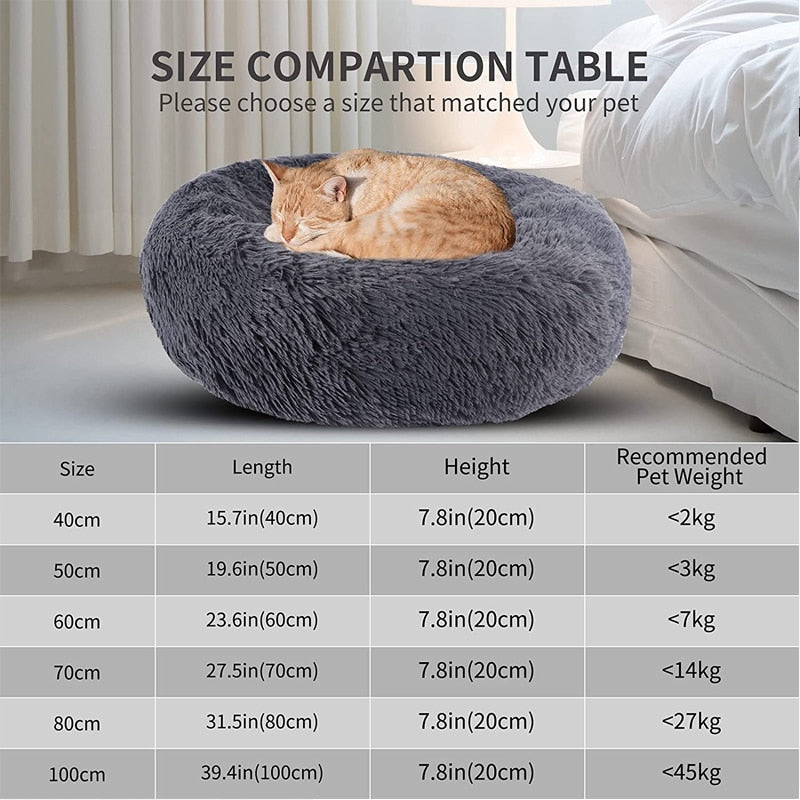 Removable Dog Bed Long Plush Cat Dog Beds for Small Large Dogs Cushion Sofa Winter Warm Pet Kennel Fluffy Sleeping Dogs Beds Mat