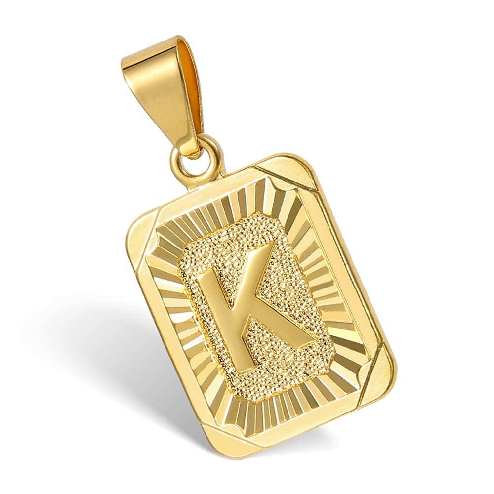 Hot Sale Initial Necklace for Women Men 26 Letters Pendant Gold Color Cuban Curb Chain For men  Jewelry Dropshipping