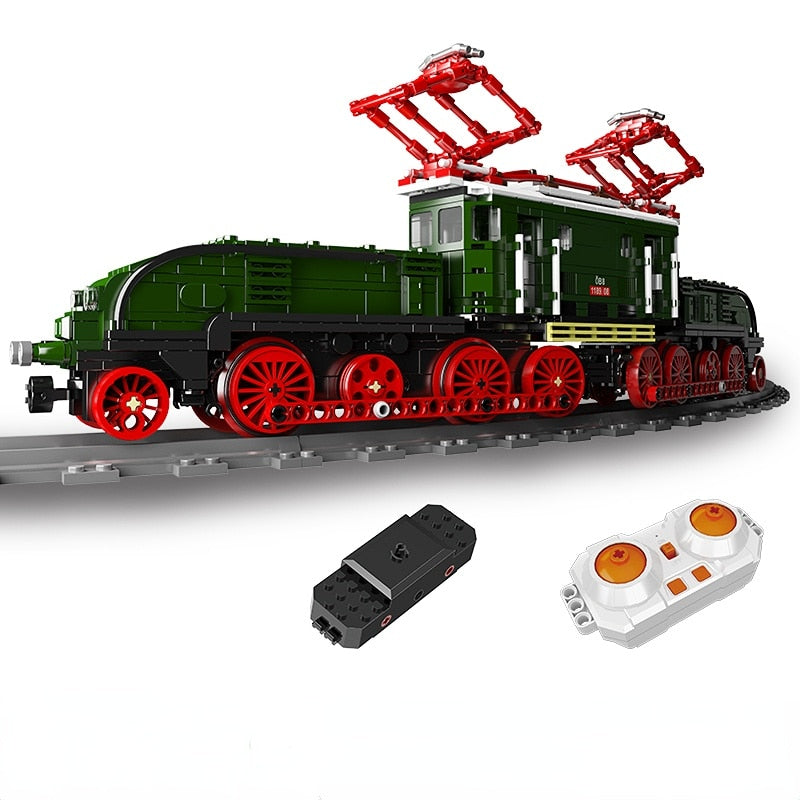 Technical City Trains World Railway Electric Locomotive RC Electric Model Set Building Blocks Bricks Compatible with Lego Toys