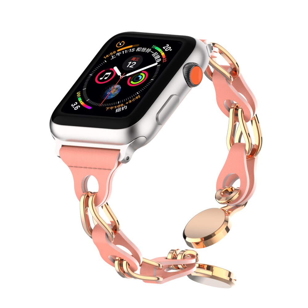 Magnetic Leather Strap for Apple Watch Series 8 41mm Ultra 49mm 40 38mm Lady Slim Bracelet for Iwatch 8 7 6 5 4 Se 45mm 44 42mm