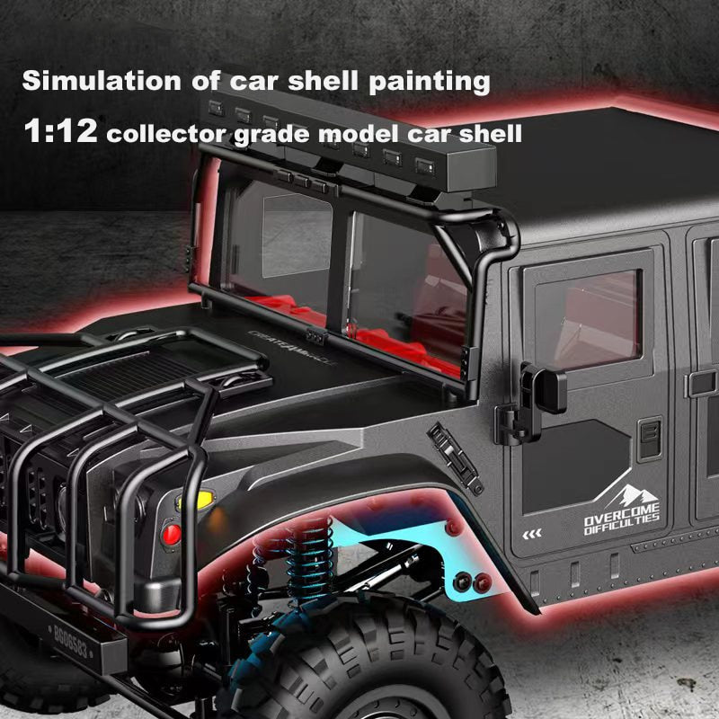 Cool Rc Car Simulation Hummer Car Model 1:12 Full Scale 2.4g 4wd Climbing Off-road High-speed Car Gift Collectibles