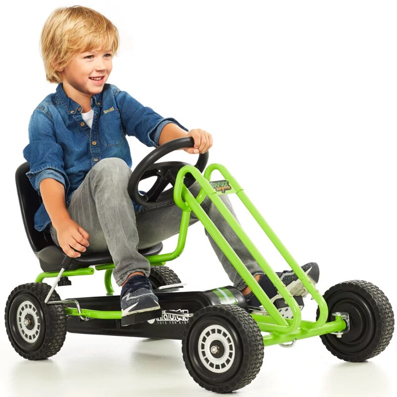 Hauck Ride-On Pedal Go-Kart Activity Green or Pink